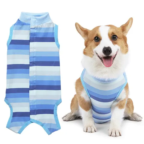 Small Medium Dog Post-Surgery Recovery Kit, High Elasticity Surgical Gown, Easy Wear, Prevents Licking Wounds, Wound Protection, Replacing E-collars and Conical Shapes