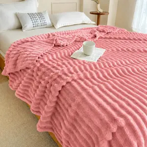 Raybee 300GSM Super Soft Cozy Fleece Cooling Blanket - Breathable Bed Throw, Lightweight Household Item for Bedroom, Couch, Perfect Gift Idea
