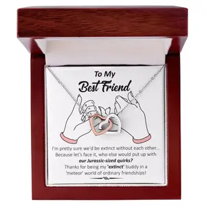 Best Friends Interlocking Heart Necklace, Best friend Gift, Friendship Necklace.i4