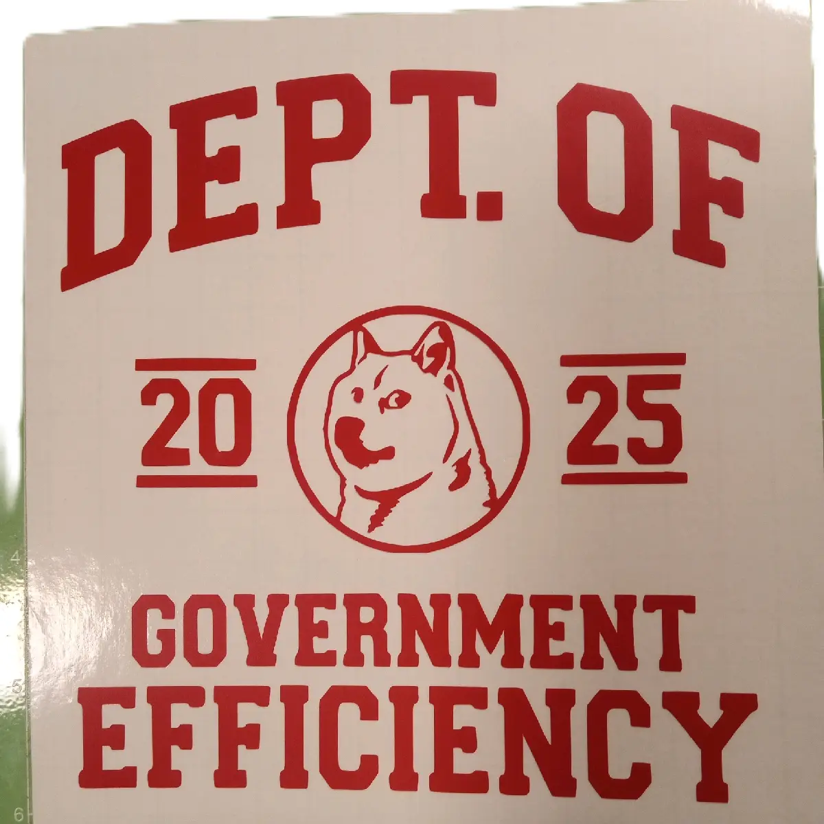DOGE Car or Truck Sticker, Blue Collar Decal