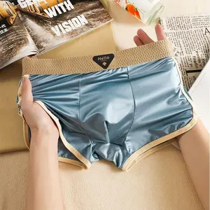 4pcs Men's Boxer Briefs - Ice Silky Cooling Underwear - Breathable Quick-Dry Moisture-Wicking Boxer Shorts - Luxury Soft Comfort Underwear for Men