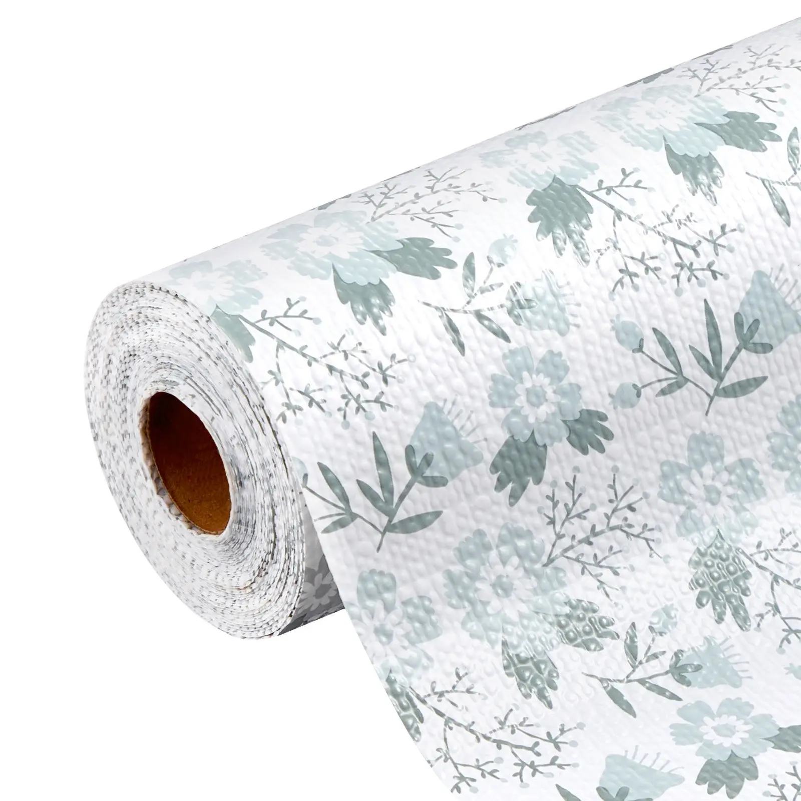 VEVOR Thick Synthetic PVC Shelf Liner Roll, Non-Adhesive, Non-Slip, Waterproof, Floral Print (23 ft Length) for Kitchen Cabinets, Refrigerator Shelves