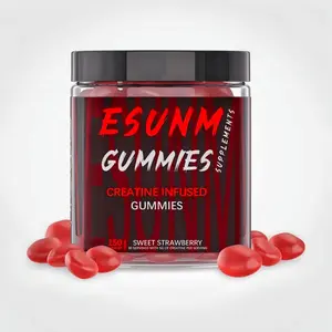 ESUNM Strawberry Creatine Gummies - 150 Capsules Per Bottle - Dietary Supplement / Diet for Health & Fitness Edible Healthcare Optimum