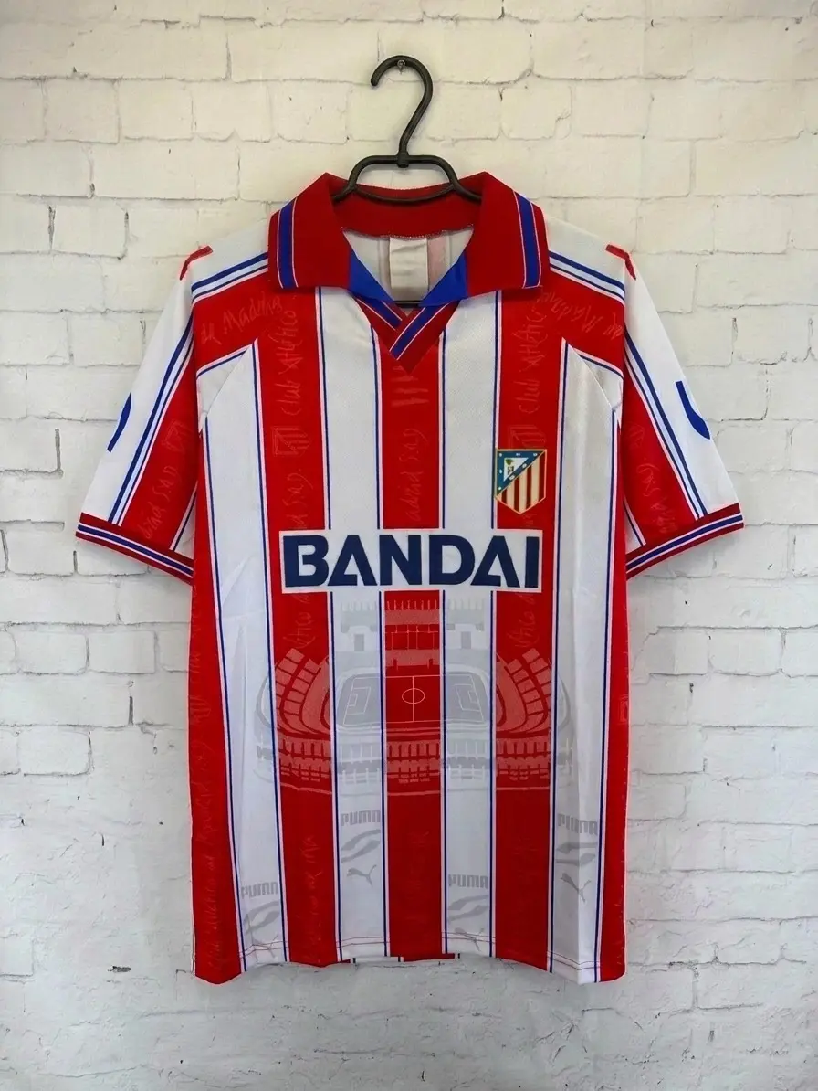 Madrid Inspired 90s Vintage Shirts – Red White Striped Retro Shirt, Classic Spanish Style Athletic Top, Old School Sportswear, Unisex Streetwear