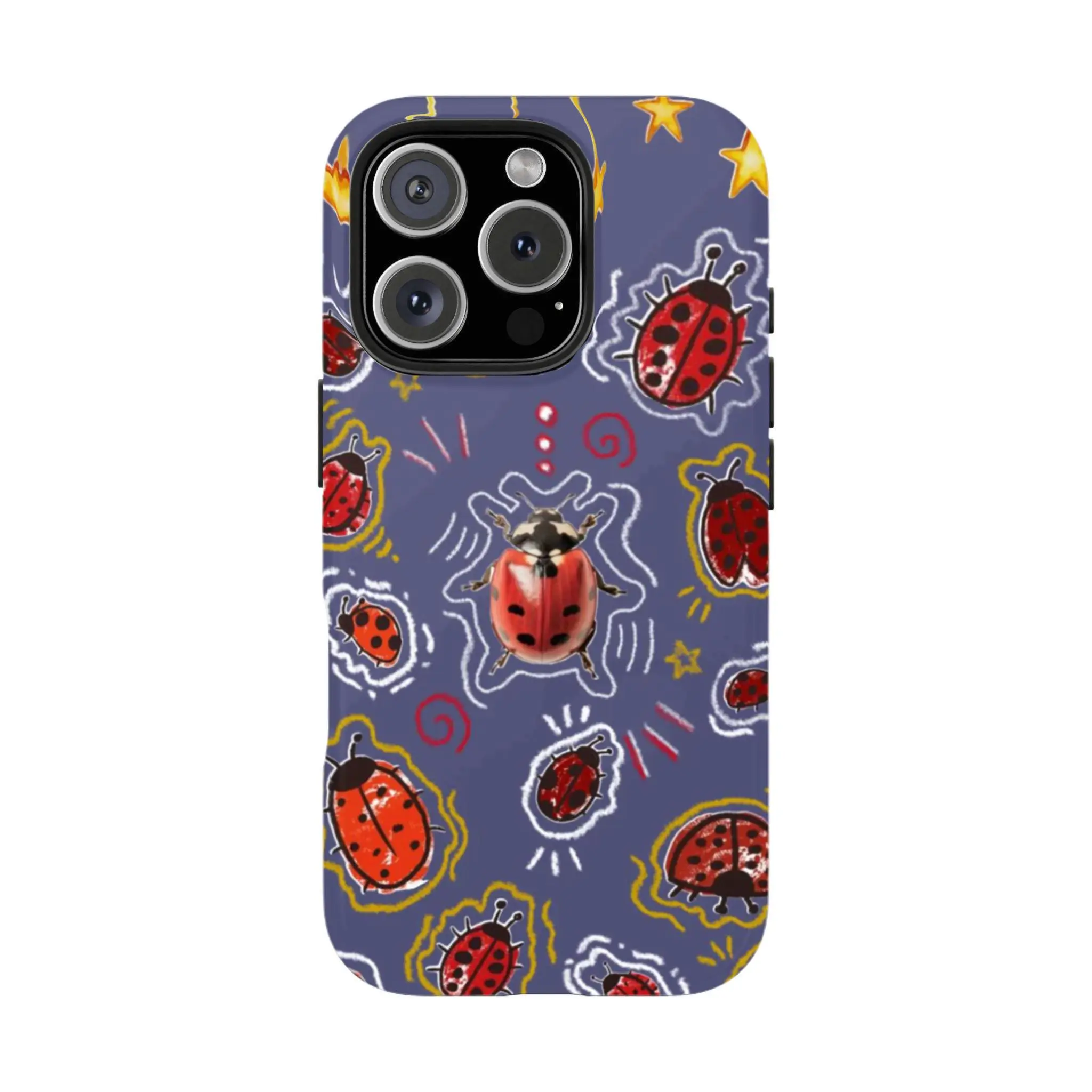 Whimsical Pink Ladybug Phone Case Cute Cottagecore Aesthetic Adorable Ladybird Patchwork Polka Dot Floral Design, Kawaii Whimsical Pink Ladybug Phone Case Cute Cottagecore Aesthetic Adorable Ladybird Patchwork Polka Dot Floral Design, Kawaii