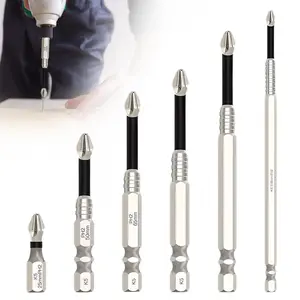 High Magnetic Screwdriver Drill Bit Set, 2025 New Upgraded Anti Slip Strong Magnetic Electric Screwdriver Set Alloy Steel for Impact Driver (6 Pcs)