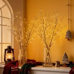 Artificial Branch LED Light Set, Battery-Powered, 100-150 Leds, Decorative Vase Light, Christmas Party Decoration, Home Decor, Romantic Bedside Lamp