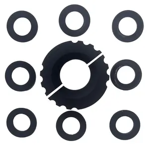 Pack of 2 D-Ring Shackle Isolators with 8 Pieces Washer for 0.75 inch Shackle Gear Design D-Ring Isolators Fits Standard 3/4" Shackle Protect Shackle & Bumper Reduce Rattling (Black)