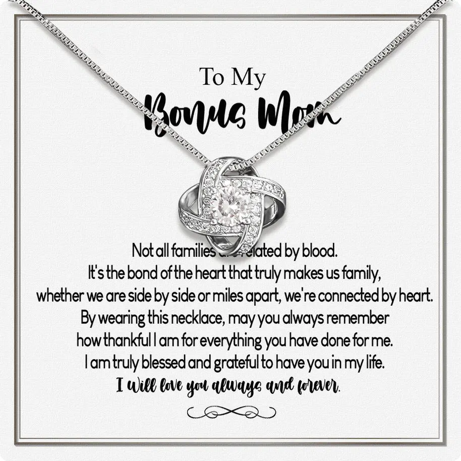 Gifts For StepMom, Bonus Mom Mother’s Day Gifts, Bonus Mom Necklace, Stepmom gifts from from stepdaughter and stepson, Bonus mom mothers day Jewelry
