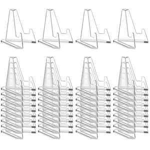 40Pcs/Set Card Display Stand,Mini Acrylic Picture Holder,Suitable for Collecting Challenge Coin,Graded/Sports/Trading/PSA/Baseball Card,Halloween Christmas Party Gifts,Tools & Hardware,Summervibes