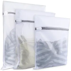 3 Sizes Mesh Laundry Bags Durable Delicates Wash Bag for Clothes Lingerie