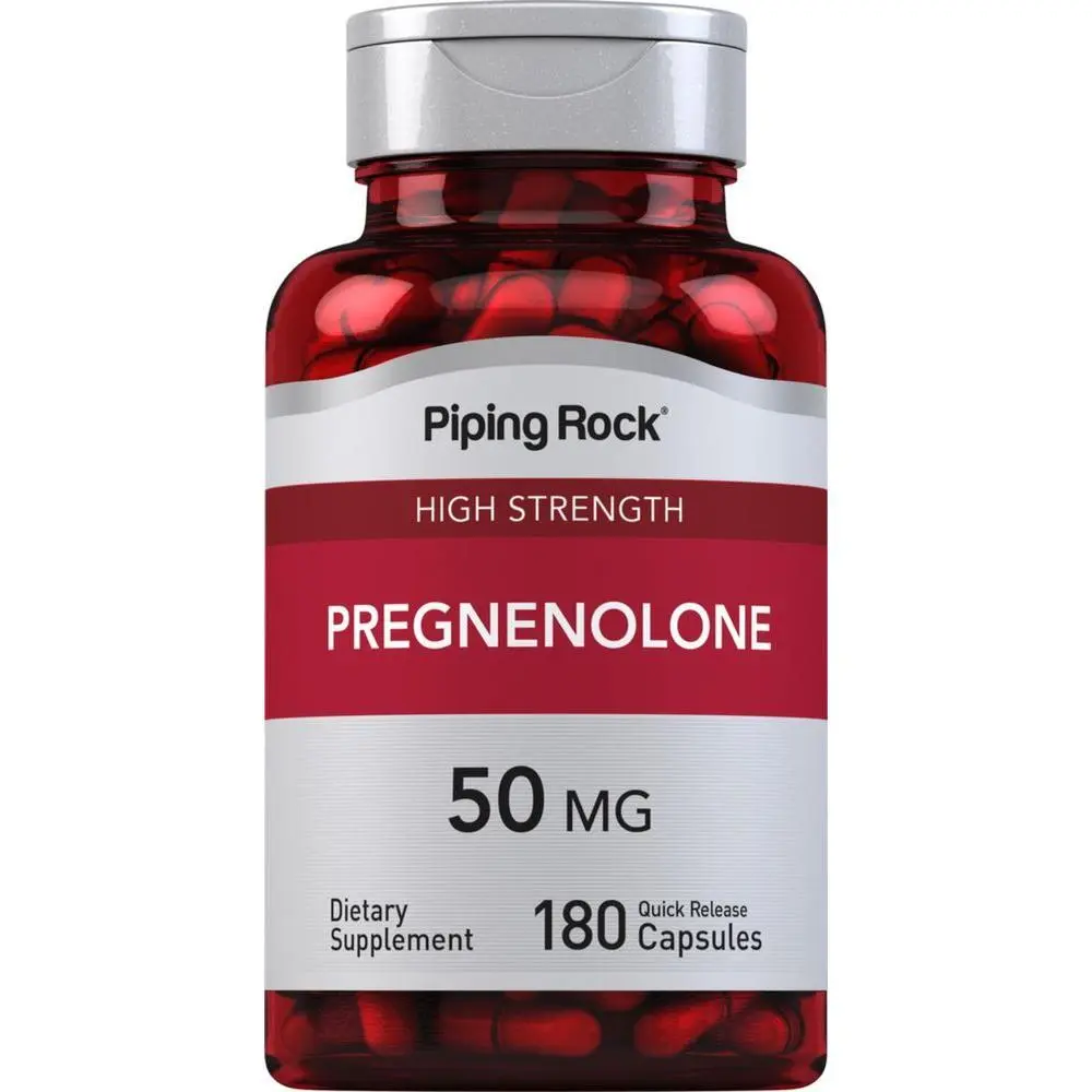 Piping Rock Pregnenolone 50 mg | 180 Capsules | Hormone Support Supplement | Non-GMO, Gluten Free
