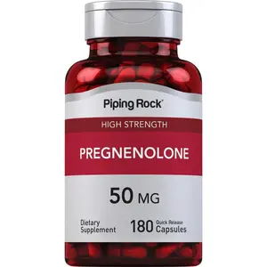 Piping Rock Pregnenolone 50 mg | 180 Capsules | Hormone Support Supplement | Non-GMO, Gluten Free