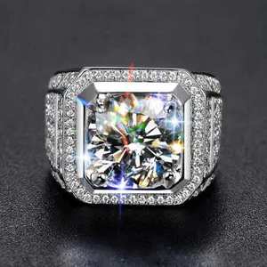 King Ring 1/2CT Moissanite Synthetic Luxury SIZE 7-12 VVS1 Clarity Hypoallergenic Band for Men & Women Bling,Iced,Gift,Birthday,HipHop,Punk,Urban,Rapper,Swag,Street ,Club,Casual,Party,Anniversary X0 S0