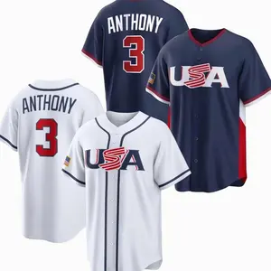Roman Anthony Jersey USA 2026 World Baseball Classic Navy/White STITCHED Shirt Men/Youth Size 1CF