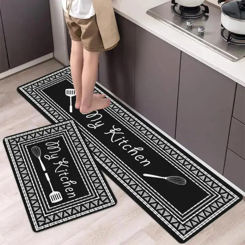 Kitchen Mat, Non-slip Kitchen Rug, Rectangle Home Decor Floor Mat, Washable Entrance Door Mat, Decorative Carpet for Home Kitchen Living Room