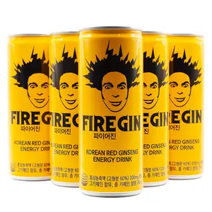 FIREGIN Korean Red Ginseng Energy Drink 250ml / 8.45 Fl oz Pack of 6 - 78mg Caffeine