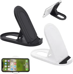 TechGuru Cell Phone Stand 2Pack Portable Foldable Desktop Holder Adjustable Multi-Angle Cradle for Tablets iPads iPhones Samsung Galaxy Black White Mount Folding