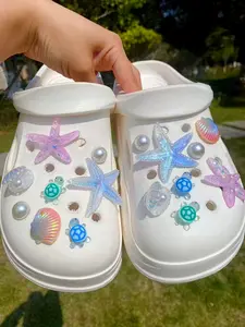 16 Cute Starfish Shoe Charms DIY Detachable Accessories for Women Sandals, Fun Personalized Footwear Decorations, Perfect Party Gift