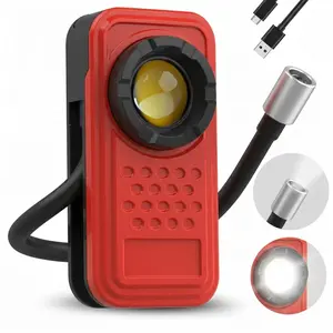 Flashlights,Rechargeable Magnetic LED Flashlights,1200 High lumens Tactical Flashlight,White/Red/Green Lights USB Charging,90 Degree Twist,IP65 Waterproof Outdoor