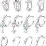 Nose Cuff Fake Nose Ring Hoop Clip on Nose Ring CZ Dangle Fake Nose Rings Cartilage Tragus Ring Nose Cuff Non Piercing Jewelry for Women Men