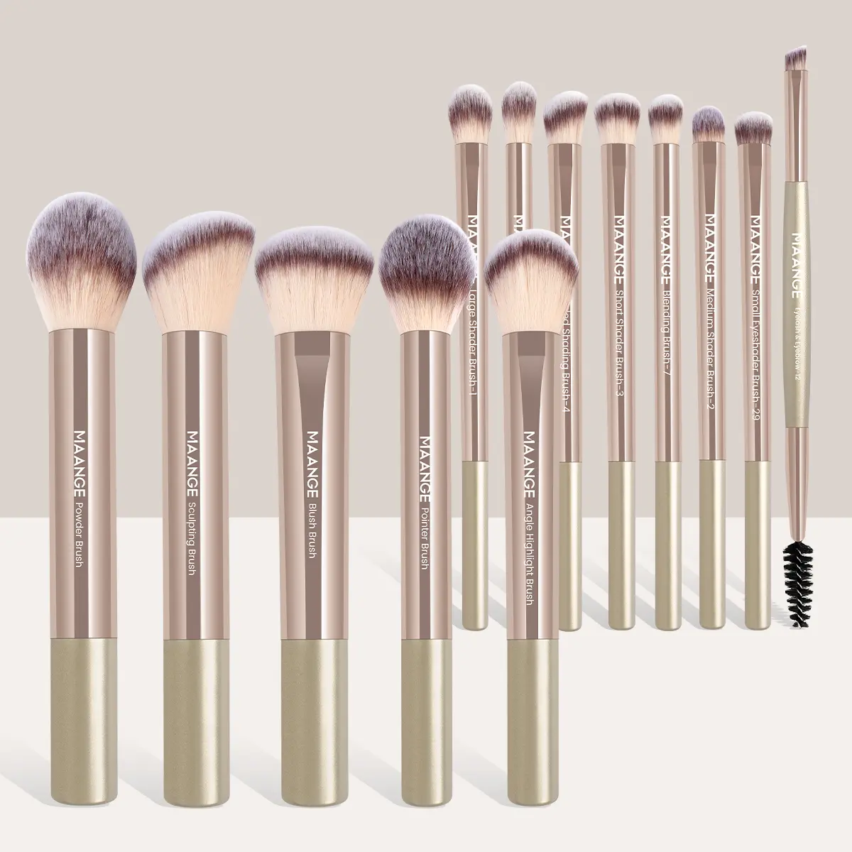 MAANGE 13-Piece Professional Makeup Brush Set – Multifunctional Face & Eye Brushes for Powder, Liquid & Cream, Professional Cosmetic Tools for Women#DealsForYouDays#SummerWins