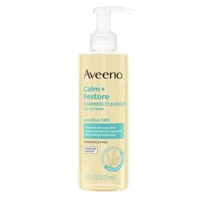 Aveeno Calm + Restore Gentle Foaming Cleanser for Sensitive Skin