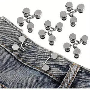 Jeans Waist Tightener, 2/4 Counts No Sewing Required Jeans Button, Sewing Accessories for Women, Waist Button for Solving Loose Jeans, Button Closure