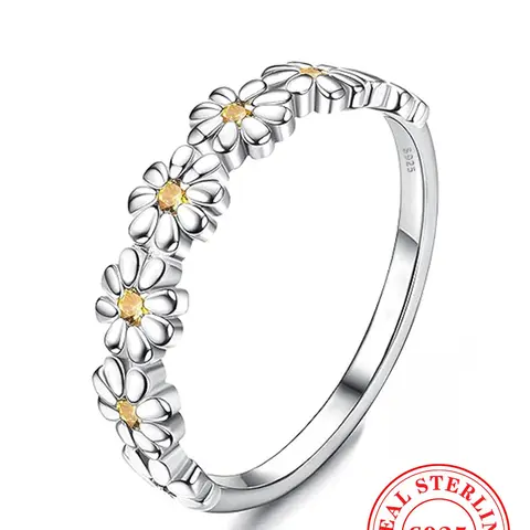 925 Sterling Silver Fashion Flower Design Vintage Ring, Elegant Everyday Ring, Fashion Jewelry for Party, Daily Clothing Decor, Trendy All-match & Exquisite Jewelry for Birthday Gift, Fashion Rings