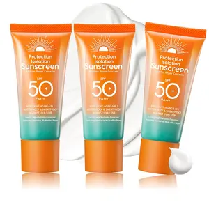 3PCS Moisturizing Face Sunscreen,Mineral Sun screen SPF 50+ PA+++,Lightweight Refreshing Sunblock,Waterproofing Travel Size Sunscreen Lotion for Face and Body