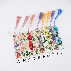 Real Floral Resin Bookmark with Tassel - Perfect Gift for Book Lovers,Birthday,Valentine's Day Gifts - Resin Dried Flowers Art