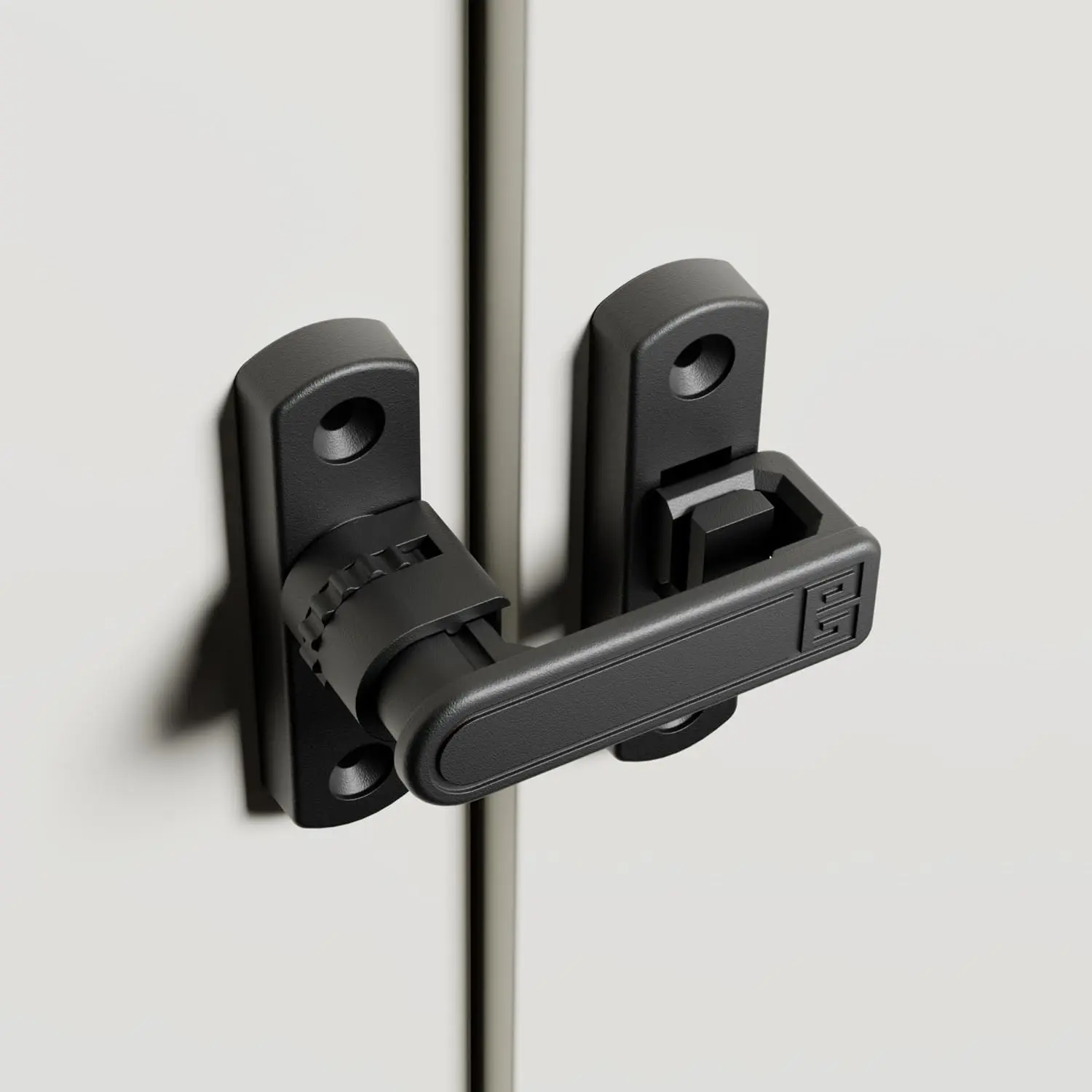 Height-Adjustable Flip Latch Lock 90/180  Sliding/Swinging Door Lock Latch Bolt for Barn Garage Garden Fence Gate Shed Window Cabinet Patio Screen  Door Upgraded (Black)