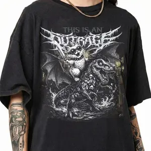 VIntage This is an Outrage T-Shirt, Princess Donut and Mongo Top, Dungeon Crawler Carl Shirt