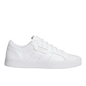 adidas Womens Sleek Lace Up Sneakers Shoes Casual - White