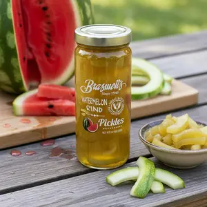 Braswell's Watermelon Rind Pickles - Since 1964 - Premium Fruit Preserved in Jar