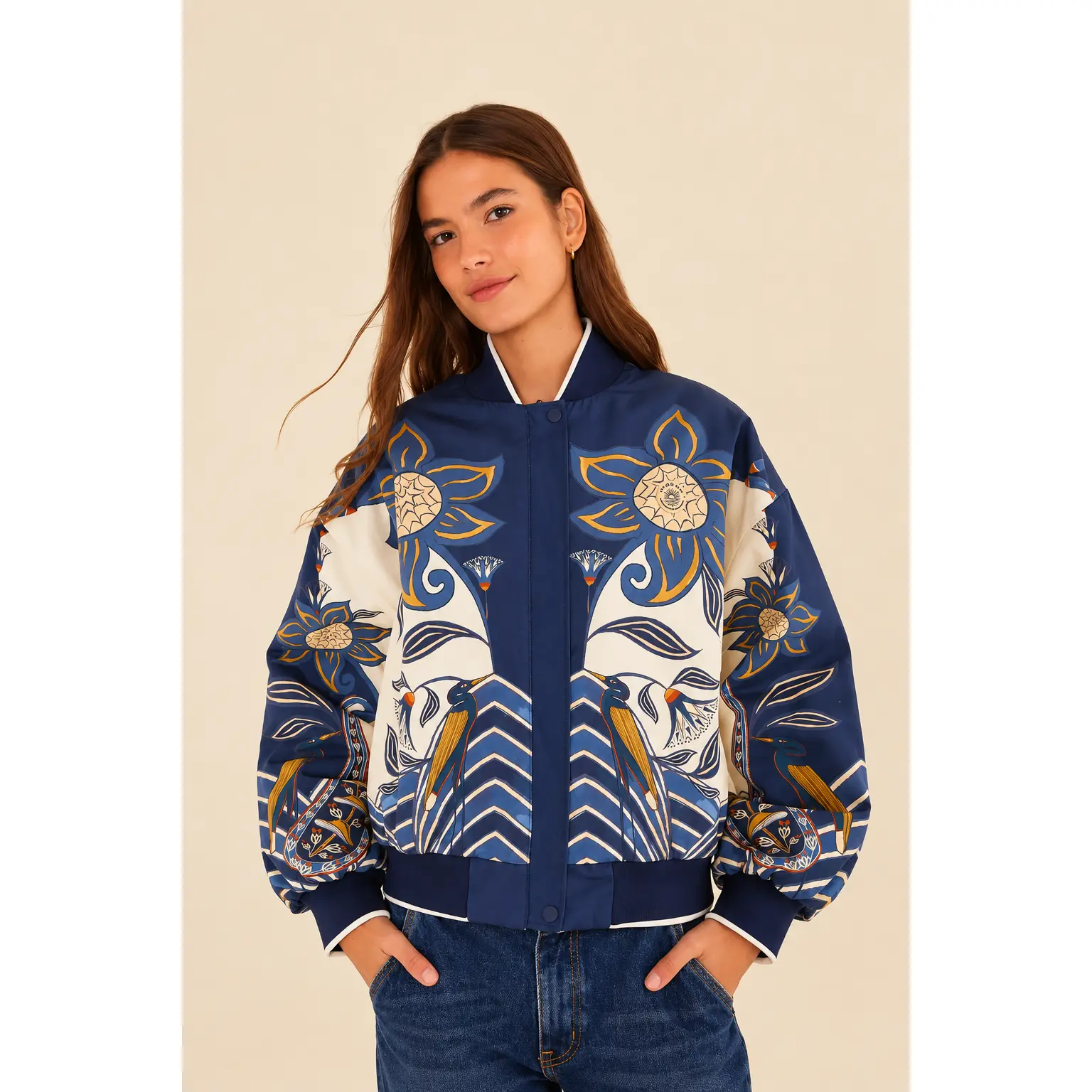 Farm Rio Riviera Reversible Scarf Jacket