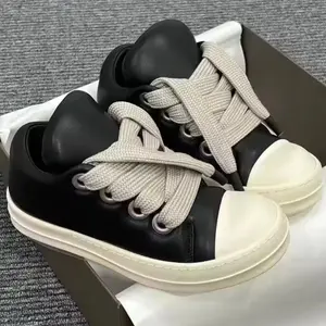 New Rick Owen Jumbo Lace Puffy Low Top Shoes New Rick Owen Jumbo Lace Puffy Low Top Shoes