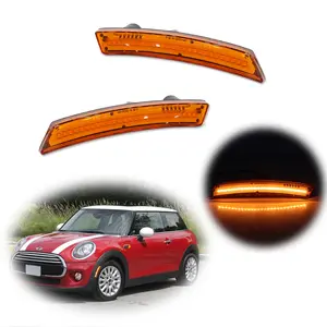 2pcs of brand new OE-Style amber lens LED front side marker lamps lights for MINI Cooper 2007 2008 2009 2010 2011 2012 2013 2014 2015 2016 R55 R56 R57 R58 R59 R60 R61