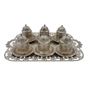 Silver Turkish Coffee set 24008
