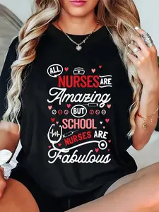 100% Cotton School Nurse Apparel School Nurse T-Shirt