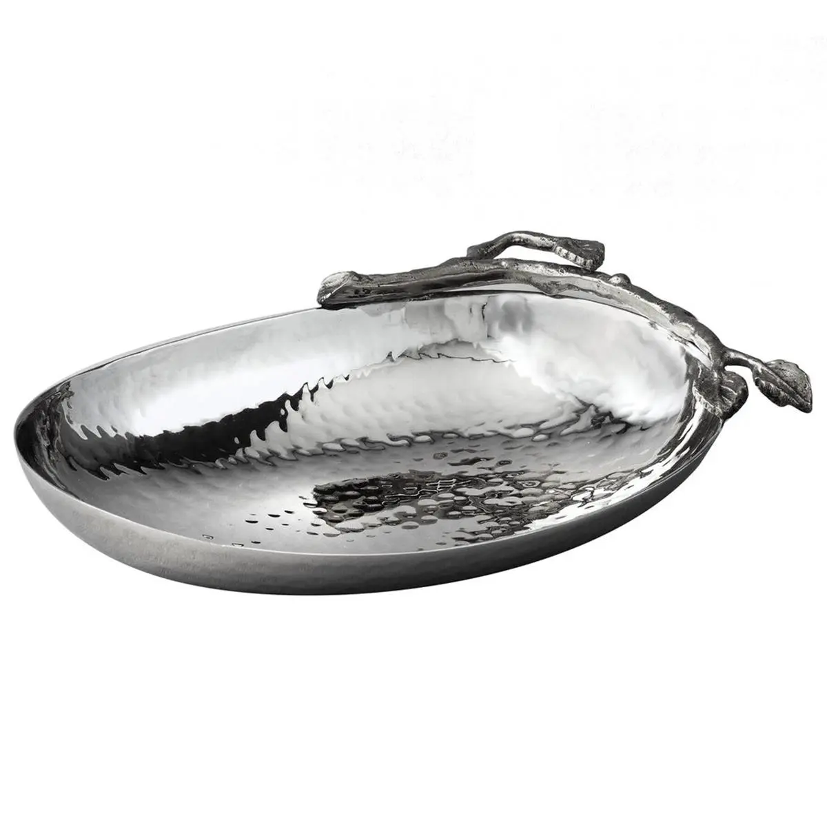 Sparkle Silver Leaf Nut Dish