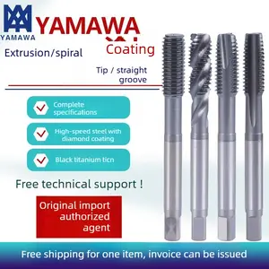 YAMAWA Imported Coated UNC/UNF Spiral Point & Straight Flute Taps, Cobalt HSS Thread Taps