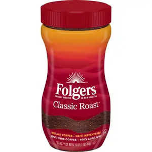 Folgers Classic Roast Instant Coffee Crystals, 16 oz.