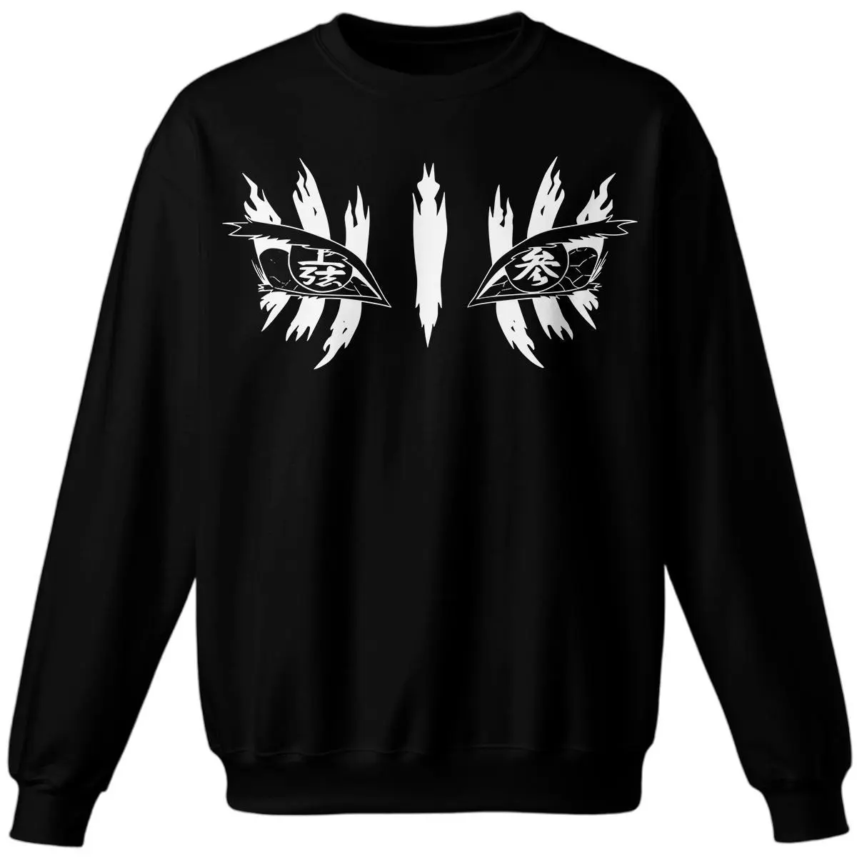 Women's 2-Piece Printed Cute Demon Slayer Akaza Graphic Set - Soft Cotton Round Neck T-Shirt & Sweatshirt, Medium Length Casual Tops, New Year Apparel, All Seasons Geometric Cartoon Fashion, Hoodie