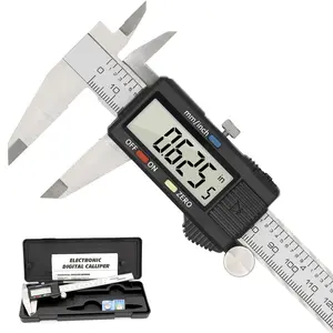 Digital Caliper Precise Measuring Tool,  6 inch Stainless Steel  Vernier Calipers with Auto-Off Large LCD Screen, Accurate to +-0.001in/0.01mm, Easy Use Caliper