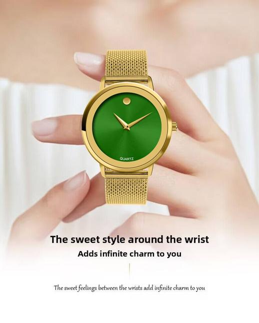 Ladies' luxurious gold watch - Swiss quartz movement, 3 ATM water resistance, luxurious wristwatch - specially designed for an elegant lifestyle, the perfect gift for her