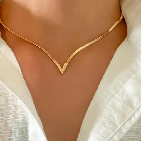 1 Piece Simple Plain Geometric Design Pendant Necklace, Fashion Necklace for Both Men & Women, Daily Clothing Decor for Both Men & Women