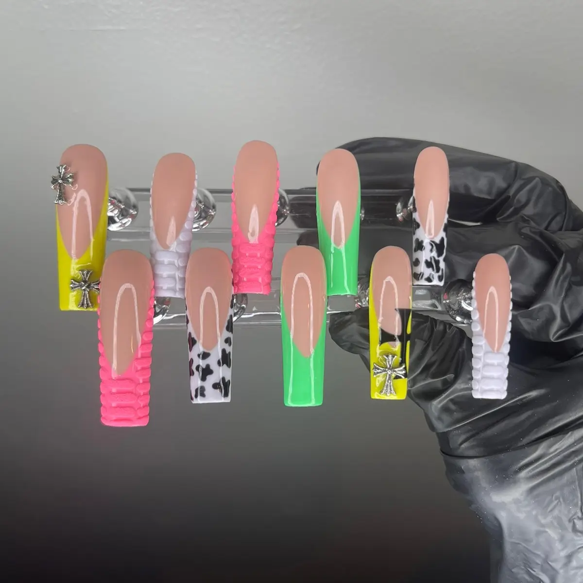 French chrome hearts nails French chrome hearts nails