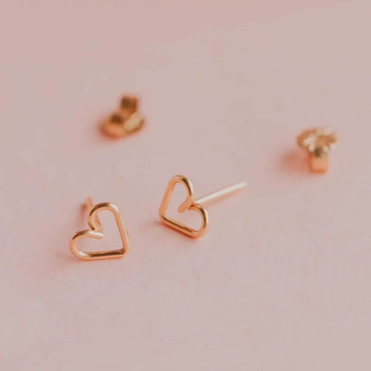 Hello Adorn Open Heart Post Earrings - Fashionable Any Occassion Heart Jewelry - Women's Fashion Accessory