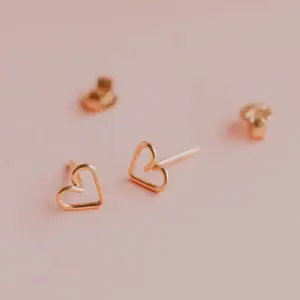 Hello Adorn Open Heart Post Earrings - Fashionable Any Occassion Heart Jewelry - Women's Fashion Accessory